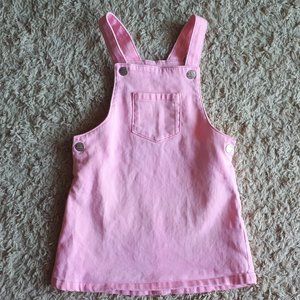 F&F Pink overall dress baby girl